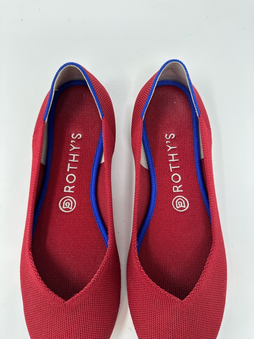 Rothy's The Flat Red Round Toe Slip-On Ballet Flat Size 9 - Picture 10 of 15